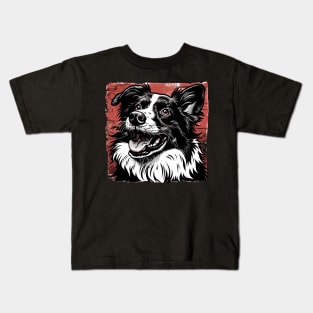 Retro Art Sheltie Dog Lover Kids T-Shirt